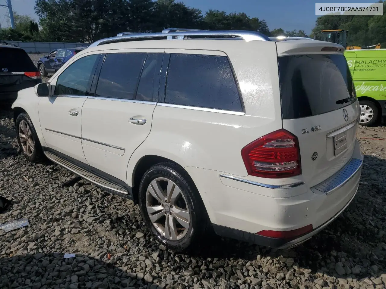 2010 Mercedes-Benz Gl 450 4Matic VIN: 4JGBF7BE2AA574731 Lot: 62141825