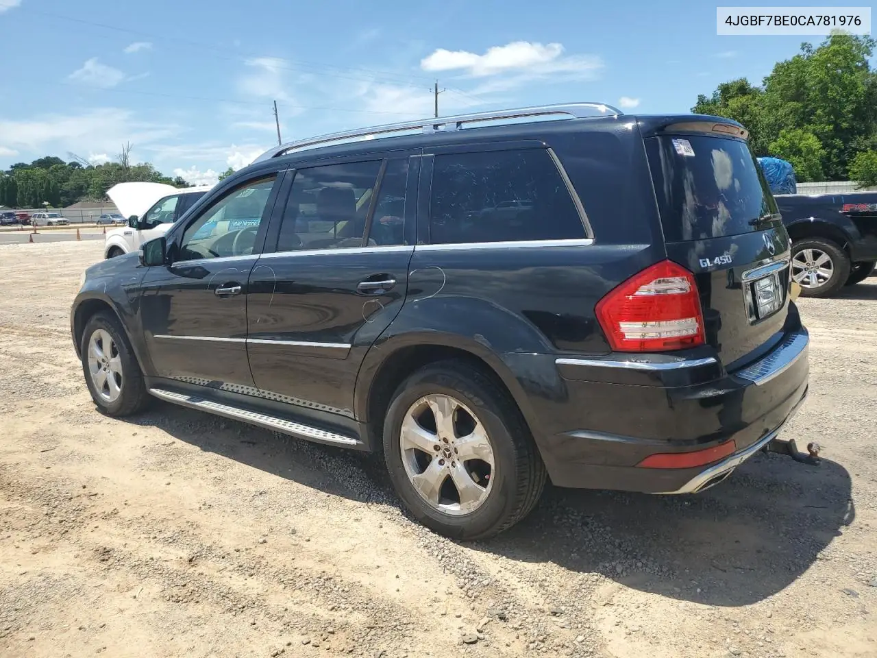 2012 Mercedes-Benz Gl 450 4Matic VIN: 4JGBF7BE0CA781976 Lot: 62060465