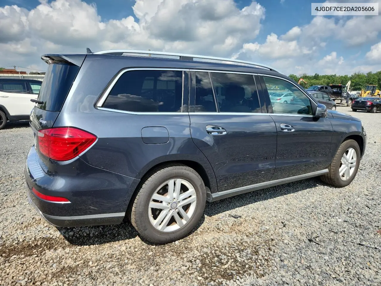 2013 Mercedes-Benz Gl 450 4Matic VIN: 4JGDF7CE2DA205606 Lot: 65091565