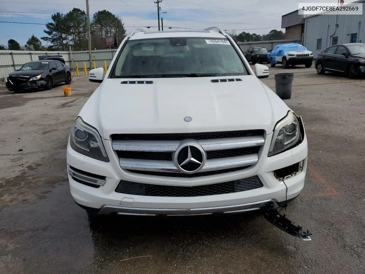 2014 Mercedes-Benz Gl 450 4Matic VIN: 4JGDF7CE8EA292669 Lot: 46641945