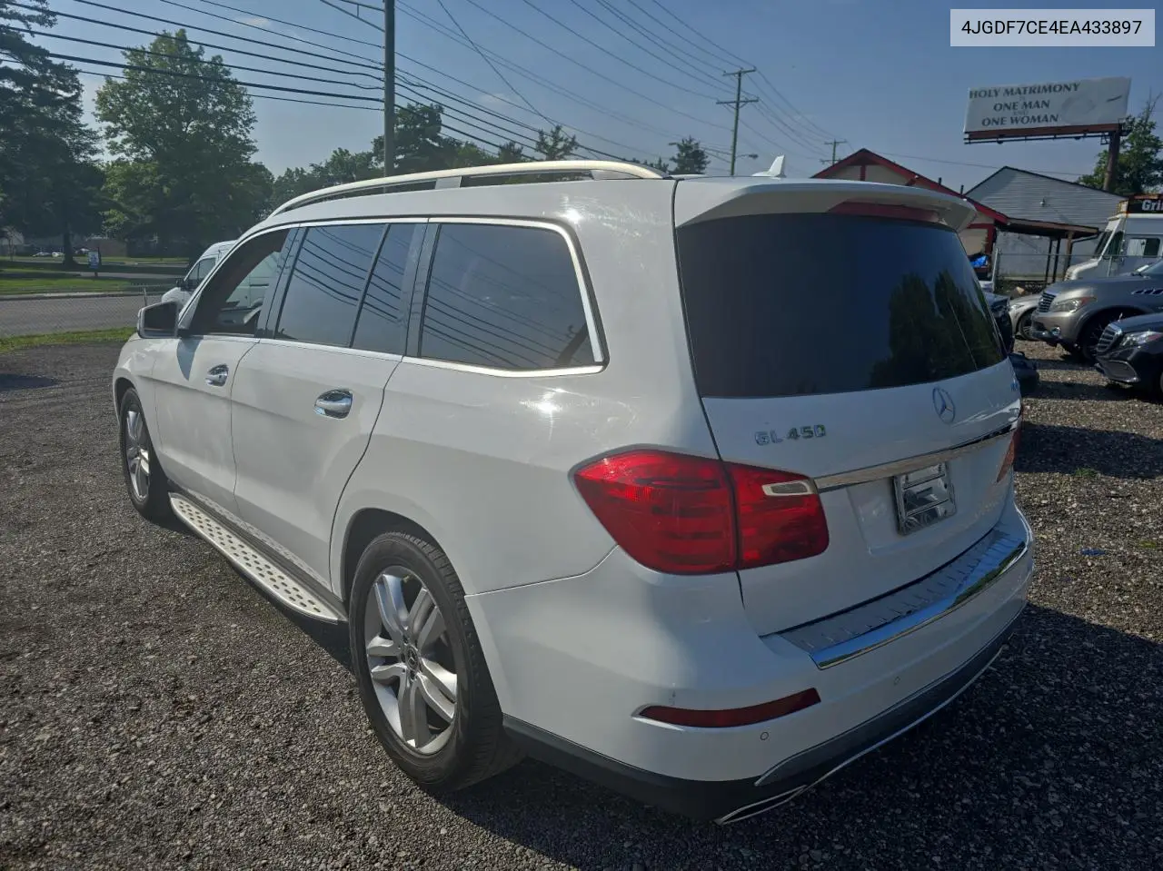 2014 Mercedes-Benz Gl 450 4Matic VIN: 4JGDF7CE4EA433897 Lot: 66036035