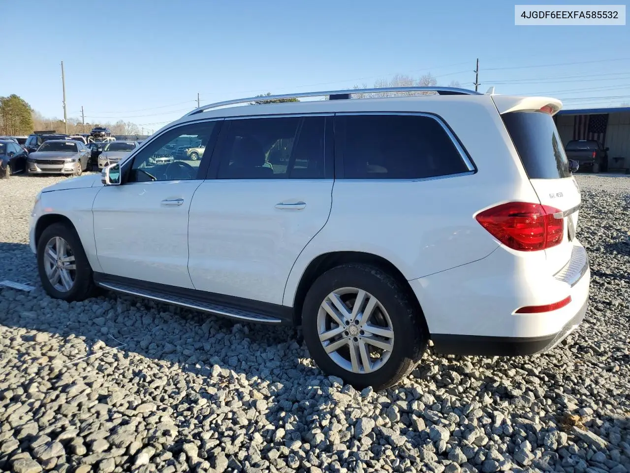 2015 Mercedes-Benz Gl 450 4Matic VIN: 4JGDF6EEXFA585532 Lot: 45792825