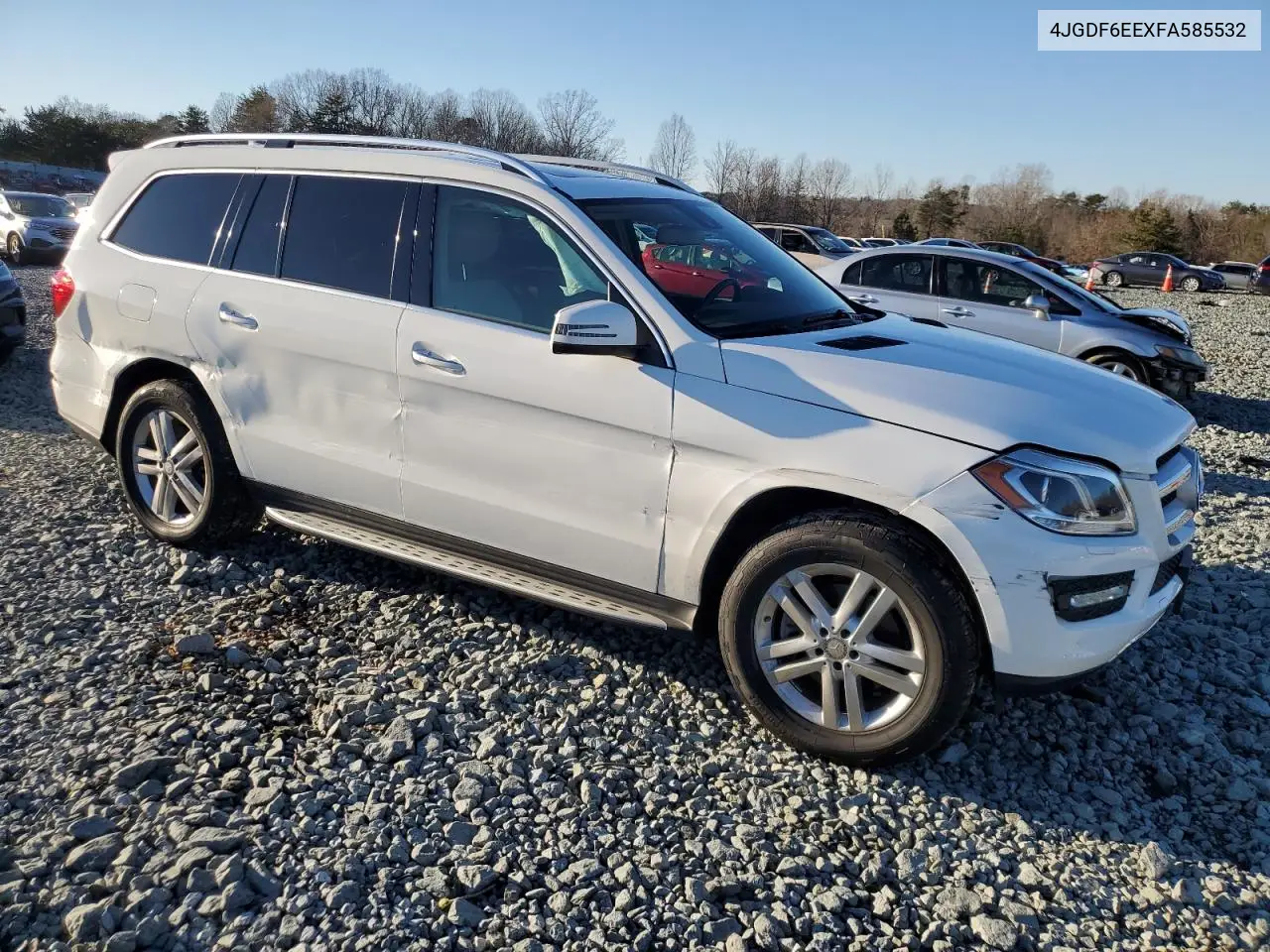 2015 Mercedes-Benz Gl 450 4Matic VIN: 4JGDF6EEXFA585532 Lot: 45792825