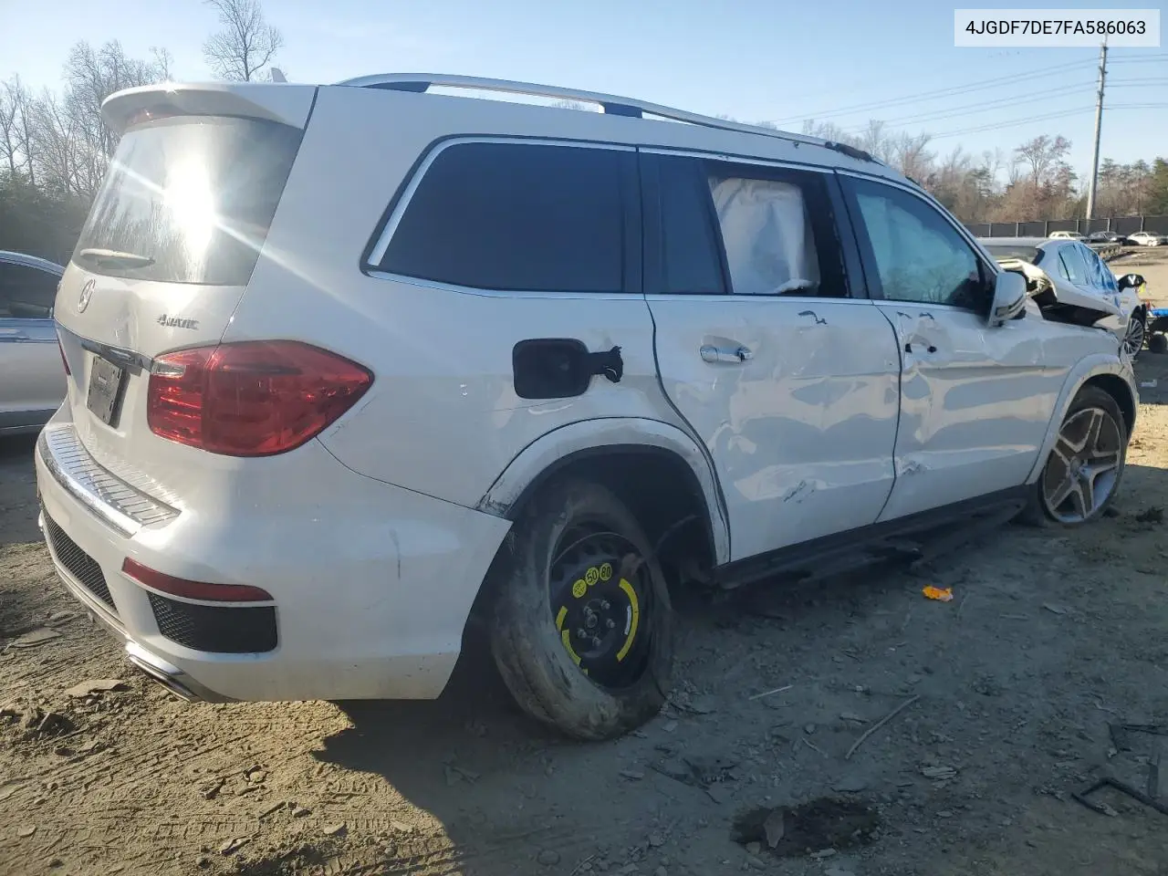 2015 Mercedes-Benz Gl 550 4Matic VIN: 4JGDF7DE7FA586063 Lot: 49330565