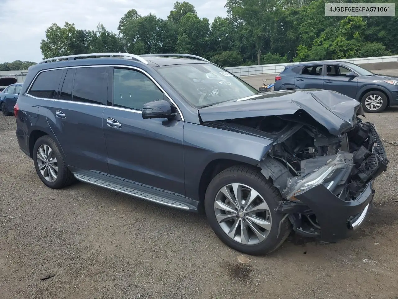 2015 Mercedes-Benz Gl 450 4Matic VIN: 4JGDF6EE4FA571061 Lot: 65134135