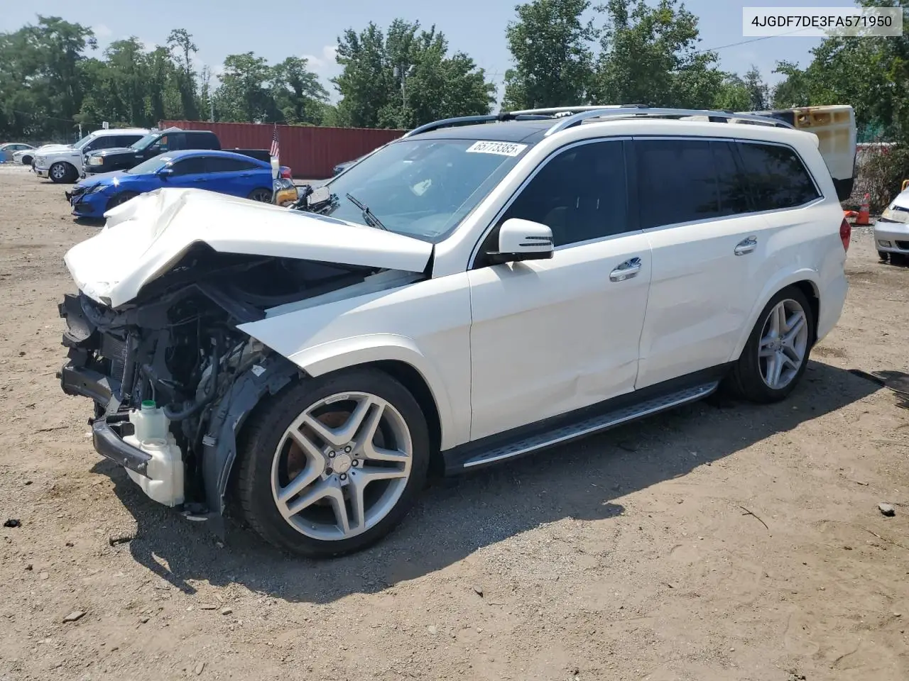 2015 Mercedes-Benz Gl 550 4Matic VIN: 4JGDF7DE3FA571950 Lot: 65773385