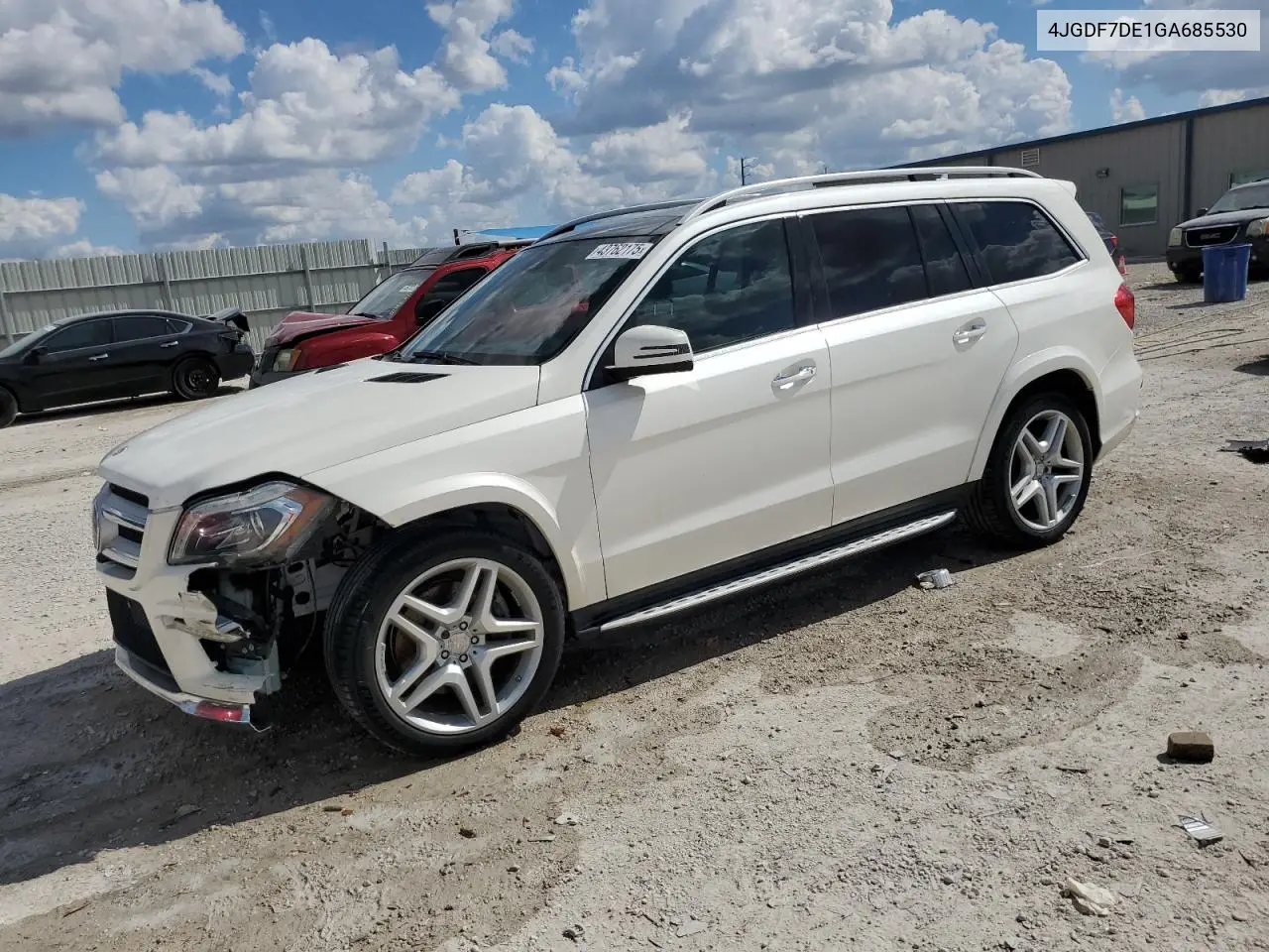 2016 Mercedes-Benz Gl 550 4Matic VIN: 4JGDF7DE1GA685530 Lot: 43762175