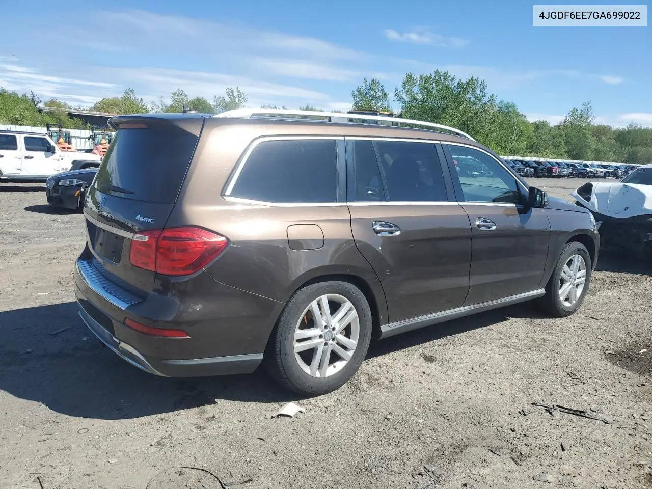 2016 Mercedes-Benz Gl 450 4Matic VIN: 4JGDF6EE7GA699022 Lot: 55618505