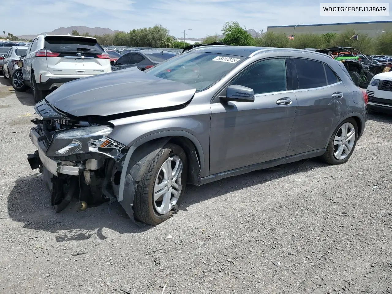 2015 Mercedes-Benz Gla 250 VIN: WDCTG4EB5FJ138639 Lot: 55497075
