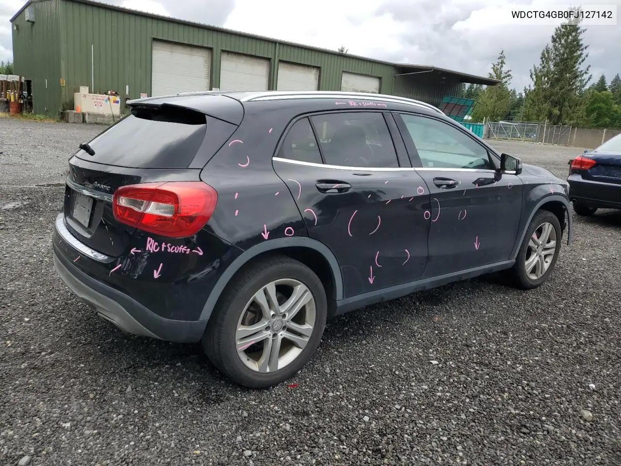 2015 Mercedes-Benz Gla 250 4Matic VIN: WDCTG4GB0FJ127142 Lot: 62196405
