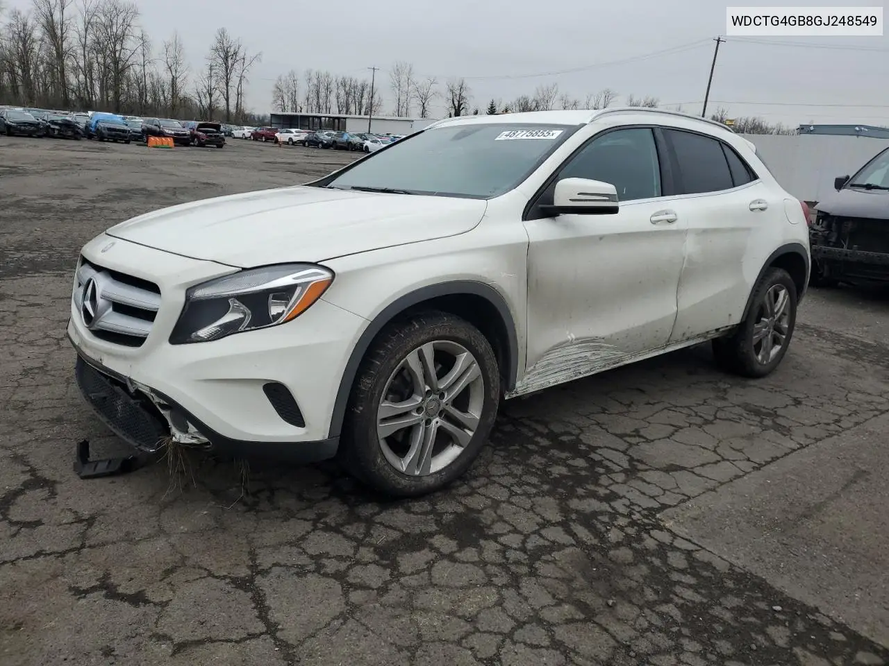 2016 Mercedes-Benz Gla 250 4Matic VIN: WDCTG4GB8GJ248549 Lot: 48775855