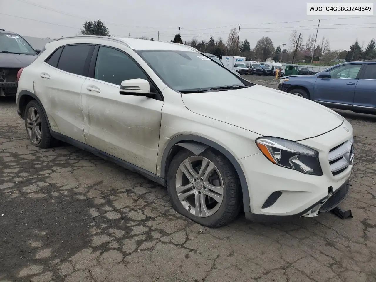 2016 Mercedes-Benz Gla 250 4Matic VIN: WDCTG4GB8GJ248549 Lot: 48775855