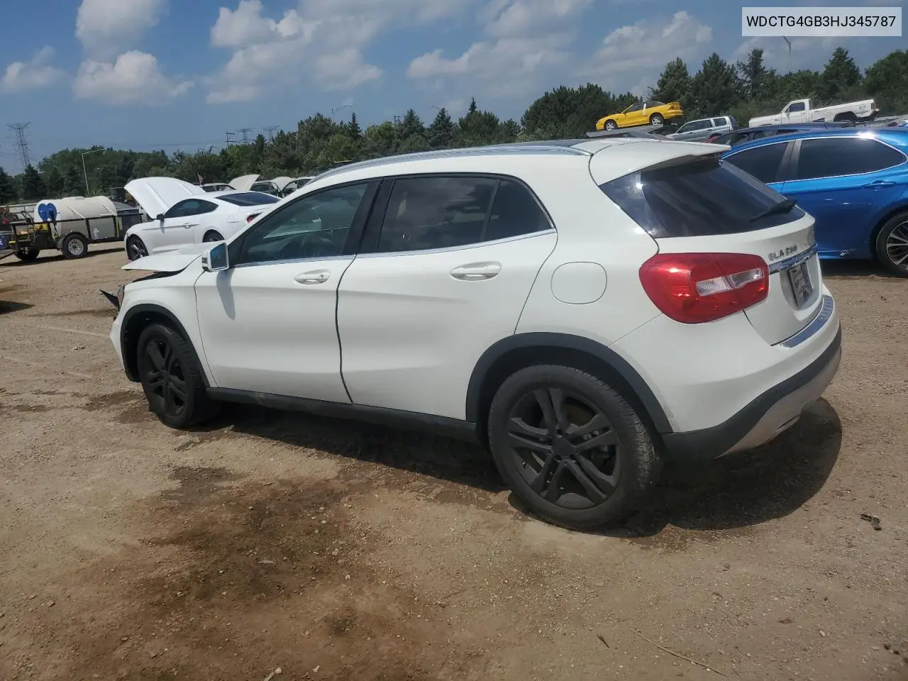 2017 Mercedes-Benz Gla 250 4Matic VIN: WDCTG4GB3HJ345787 Lot: 65599985