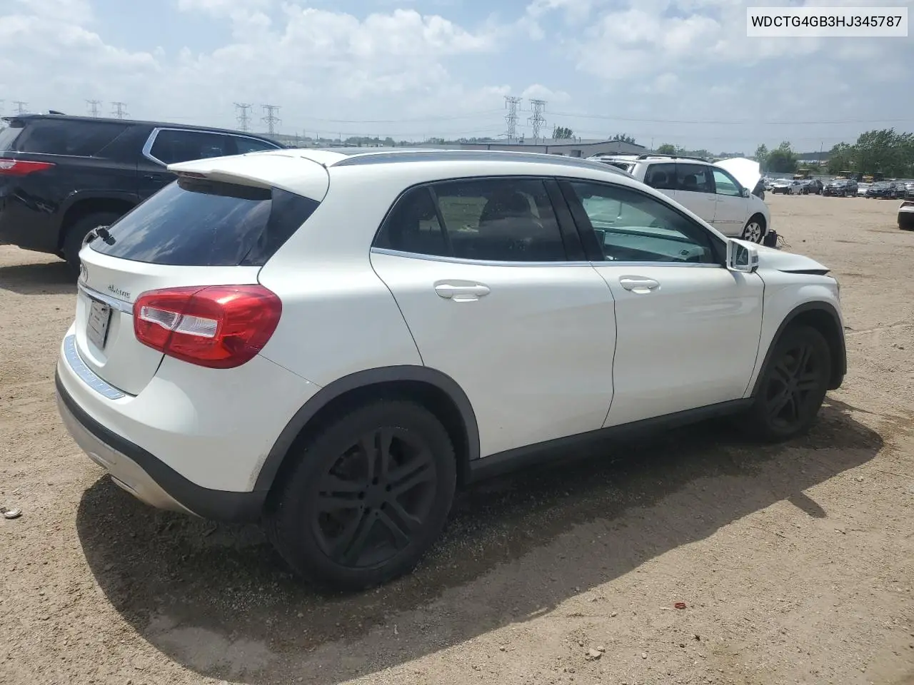 2017 Mercedes-Benz Gla 250 4Matic VIN: WDCTG4GB3HJ345787 Lot: 65599985