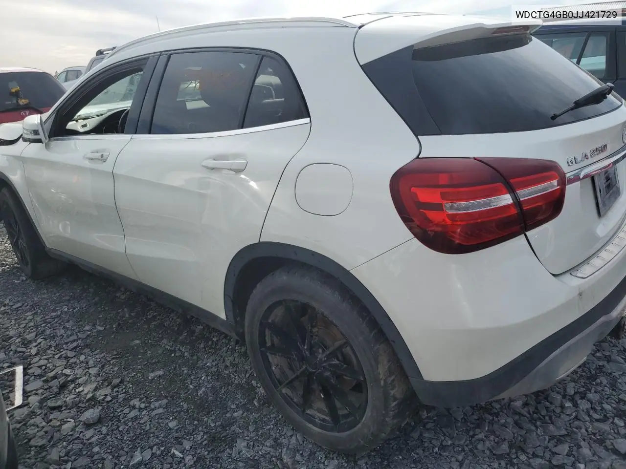 2018 Mercedes-Benz Gla 250 4Matic VIN: WDCTG4GB0JJ421729 Lot: 55604355