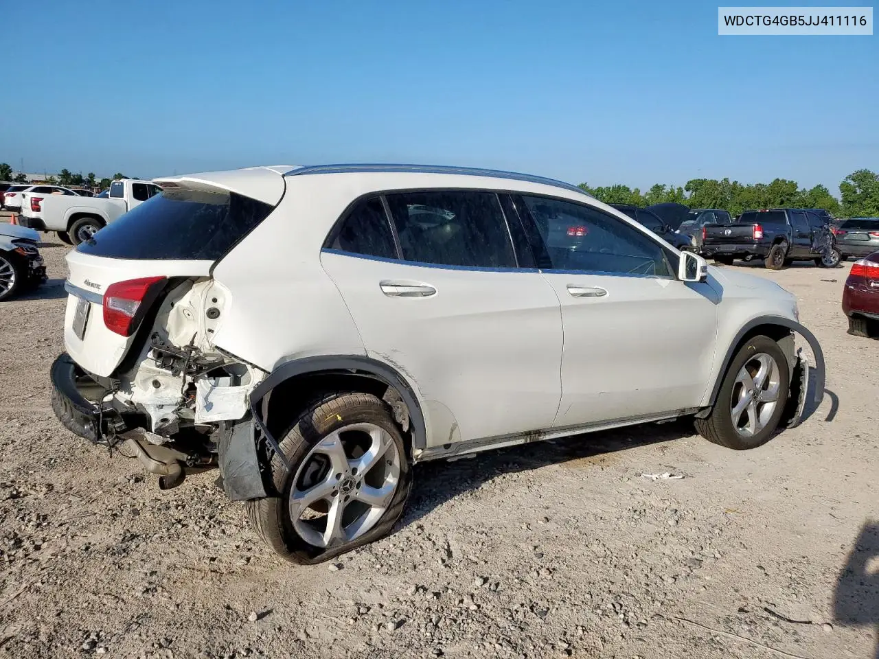 2018 Mercedes-Benz Gla 250 4Matic VIN: WDCTG4GB5JJ411116 Lot: 61432975