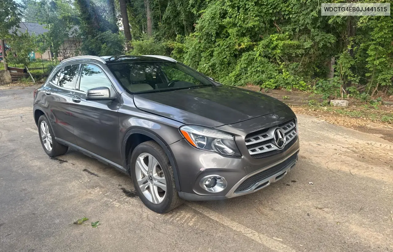 2018 Mercedes-Benz Gla 250 VIN: WDCTG4EB0JJ441515 Lot: 61873545