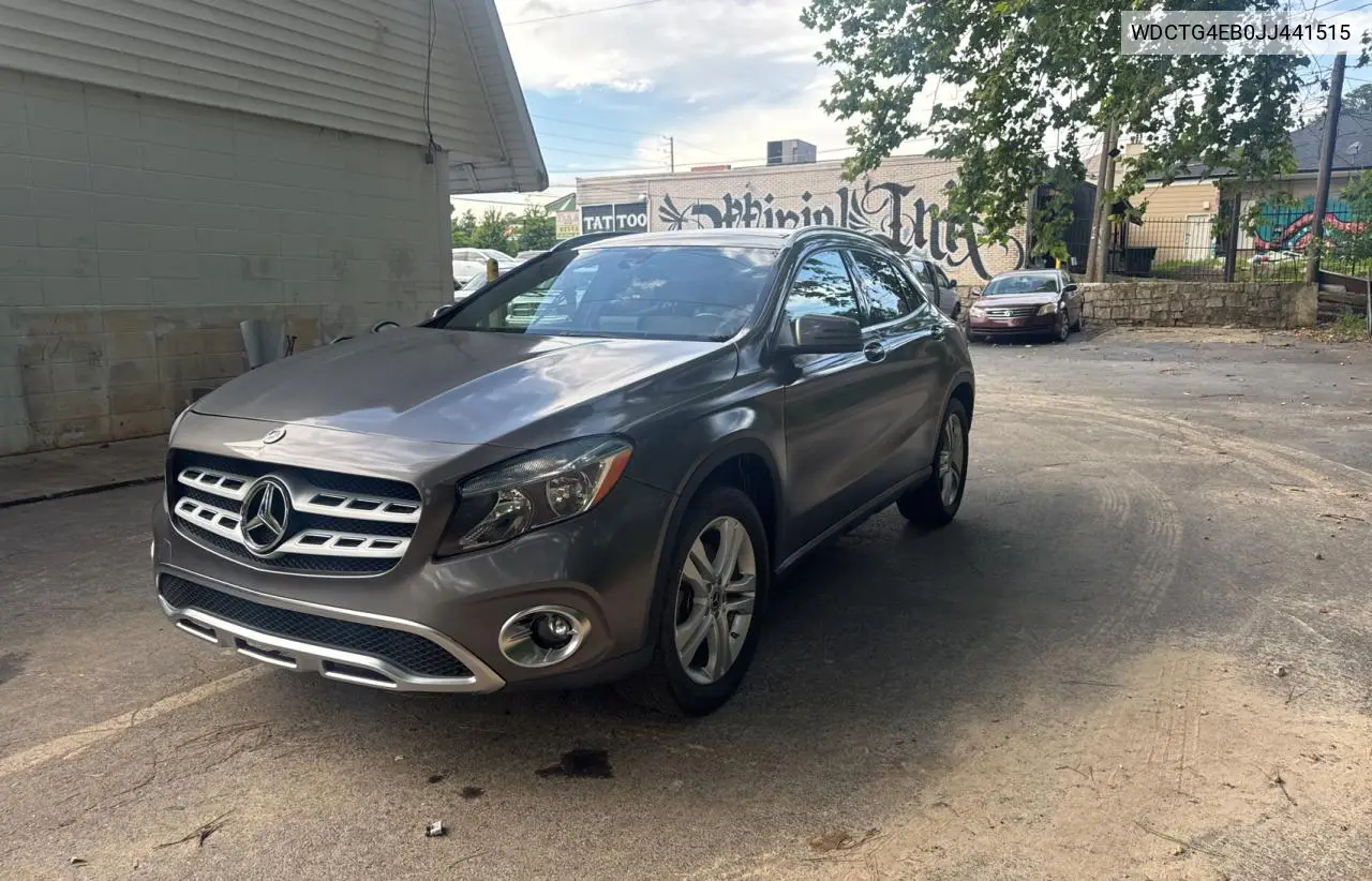 2018 Mercedes-Benz Gla 250 VIN: WDCTG4EB0JJ441515 Lot: 61873545