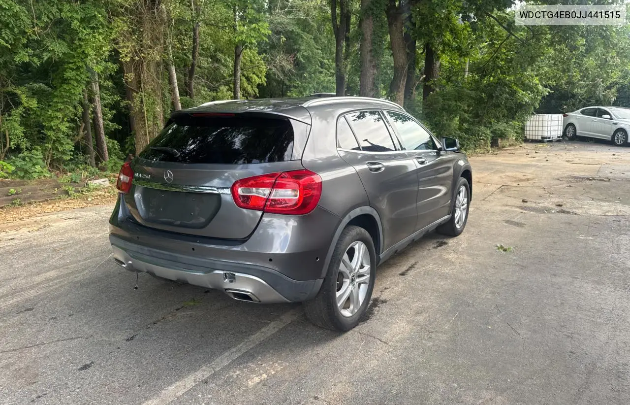 2018 Mercedes-Benz Gla 250 VIN: WDCTG4EB0JJ441515 Lot: 61873545