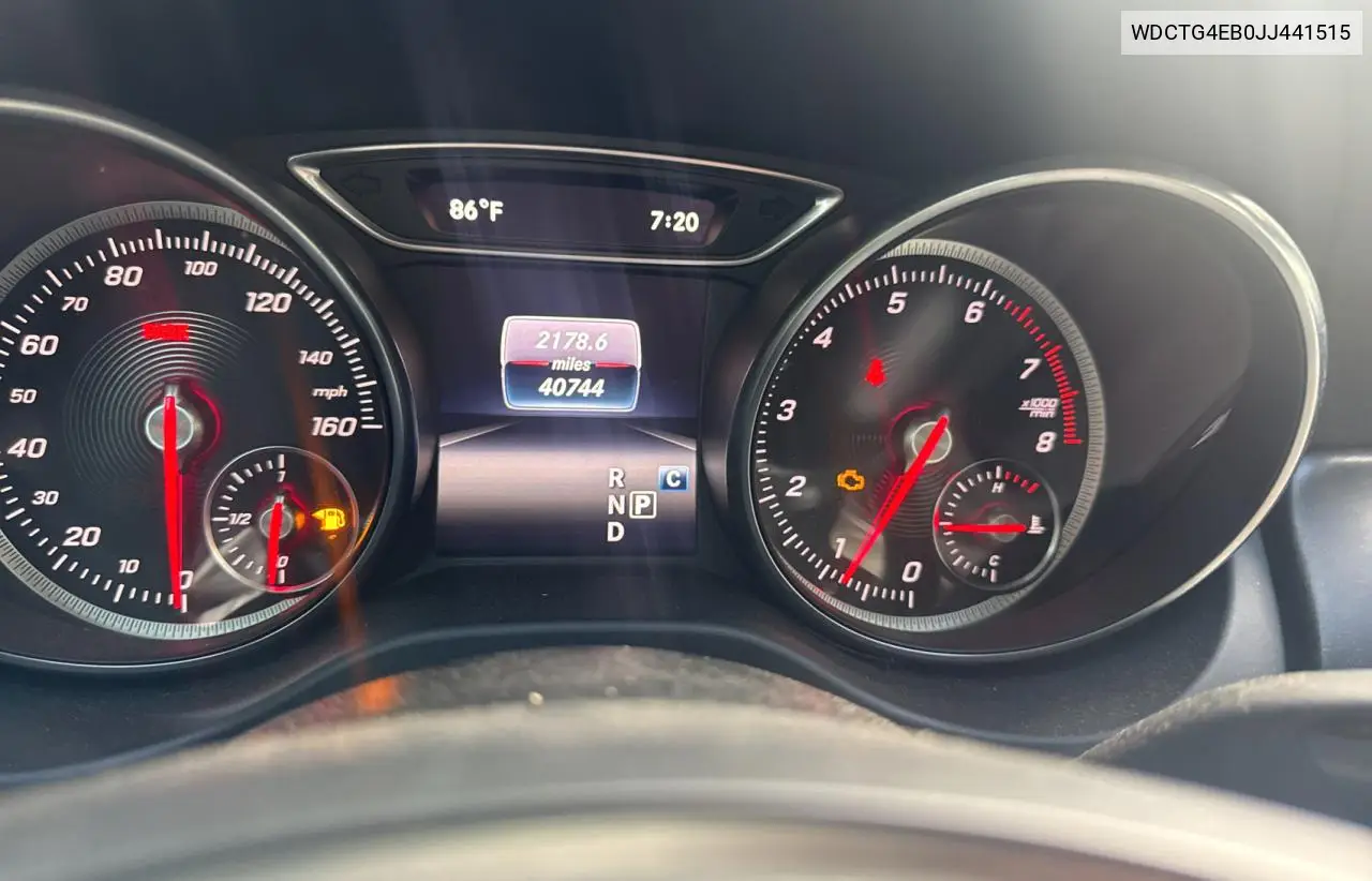 2018 Mercedes-Benz Gla 250 VIN: WDCTG4EB0JJ441515 Lot: 61873545