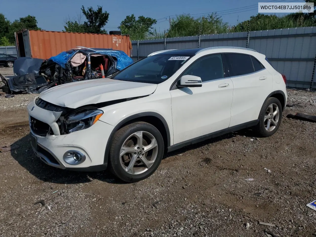 2018 Mercedes-Benz Gla 250 VIN: WDCTG4EB7JJ501886 Lot: 65740085