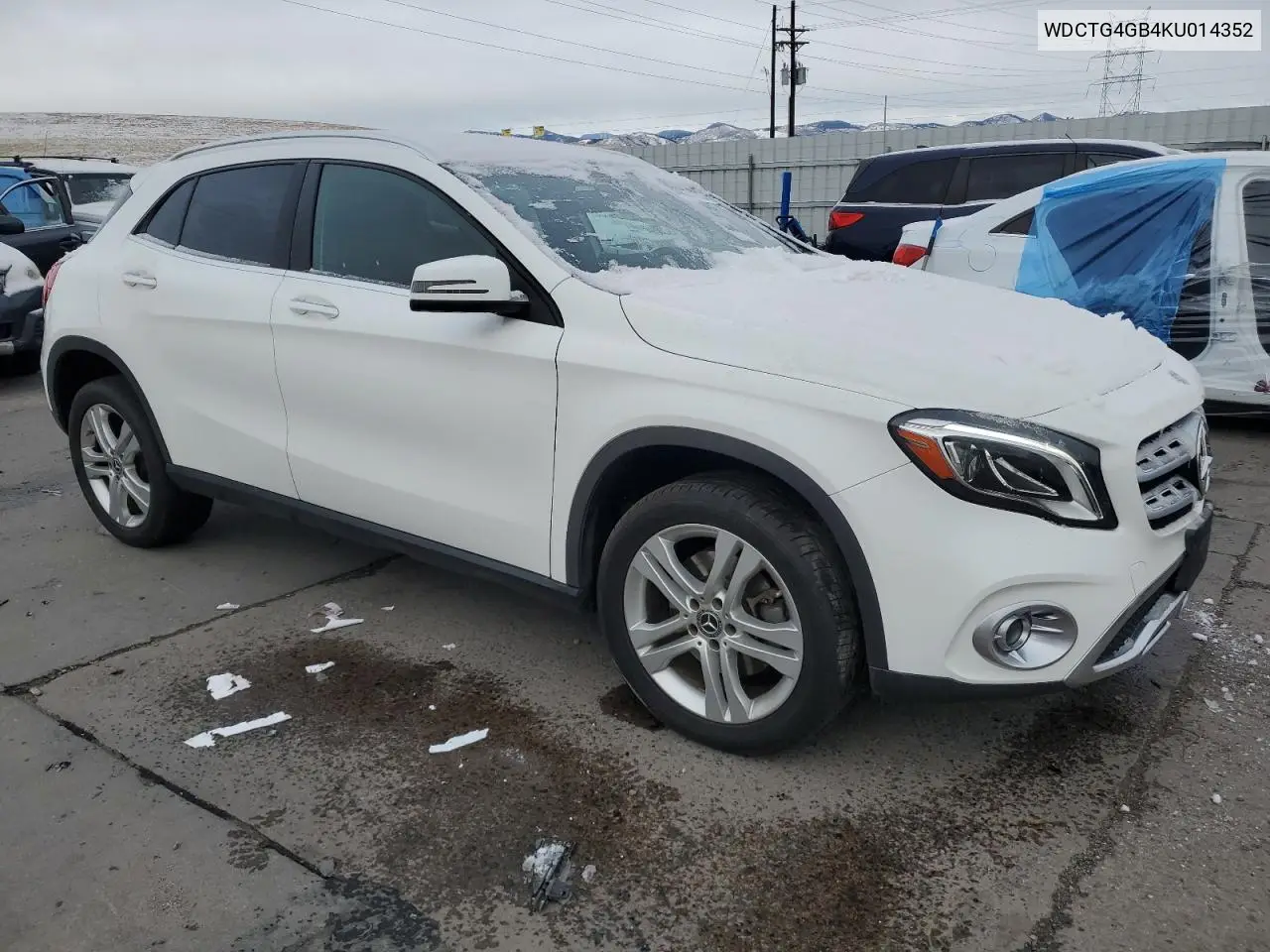 2019 Mercedes-Benz Gla 250 4Matic VIN: WDCTG4GB4KU014352 Lot: 49877135