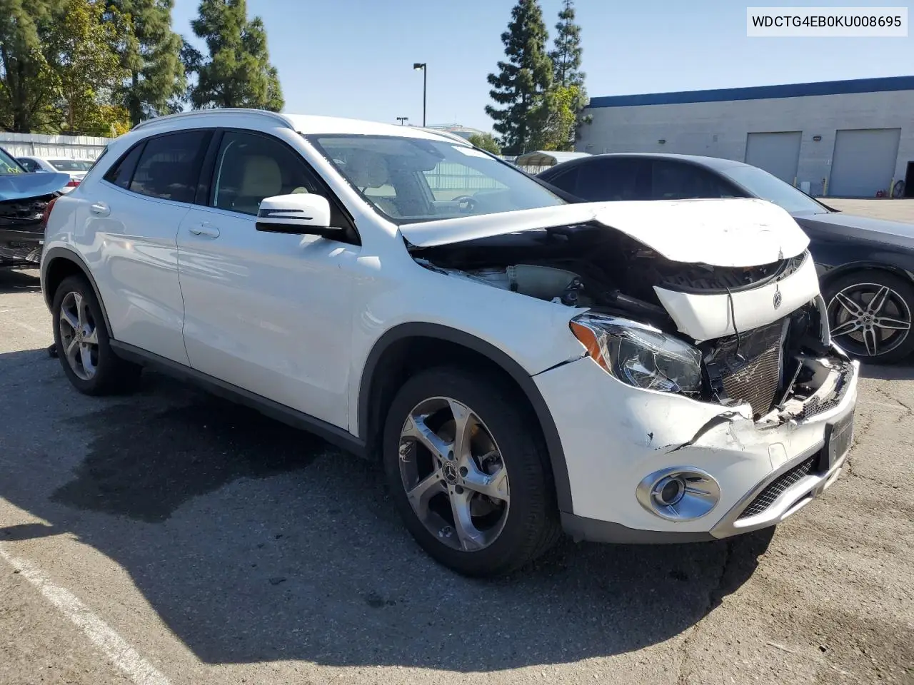 2019 Mercedes-Benz Gla 250 VIN: WDCTG4EB0KU008695 Lot: 51169415