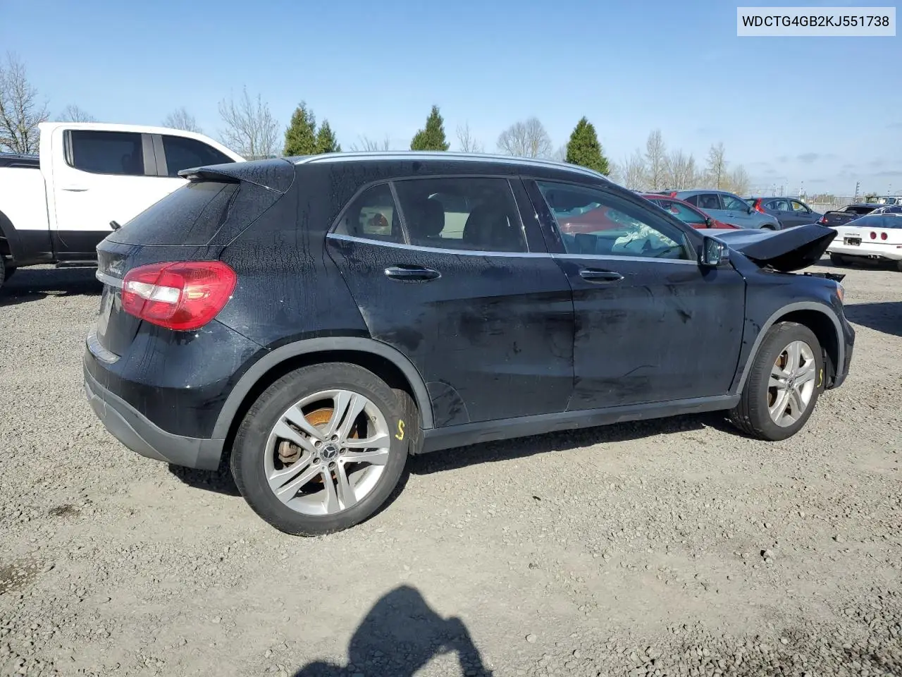 2019 Mercedes-Benz Gla 250 4Matic VIN: WDCTG4GB2KJ551738 Lot: 51333205