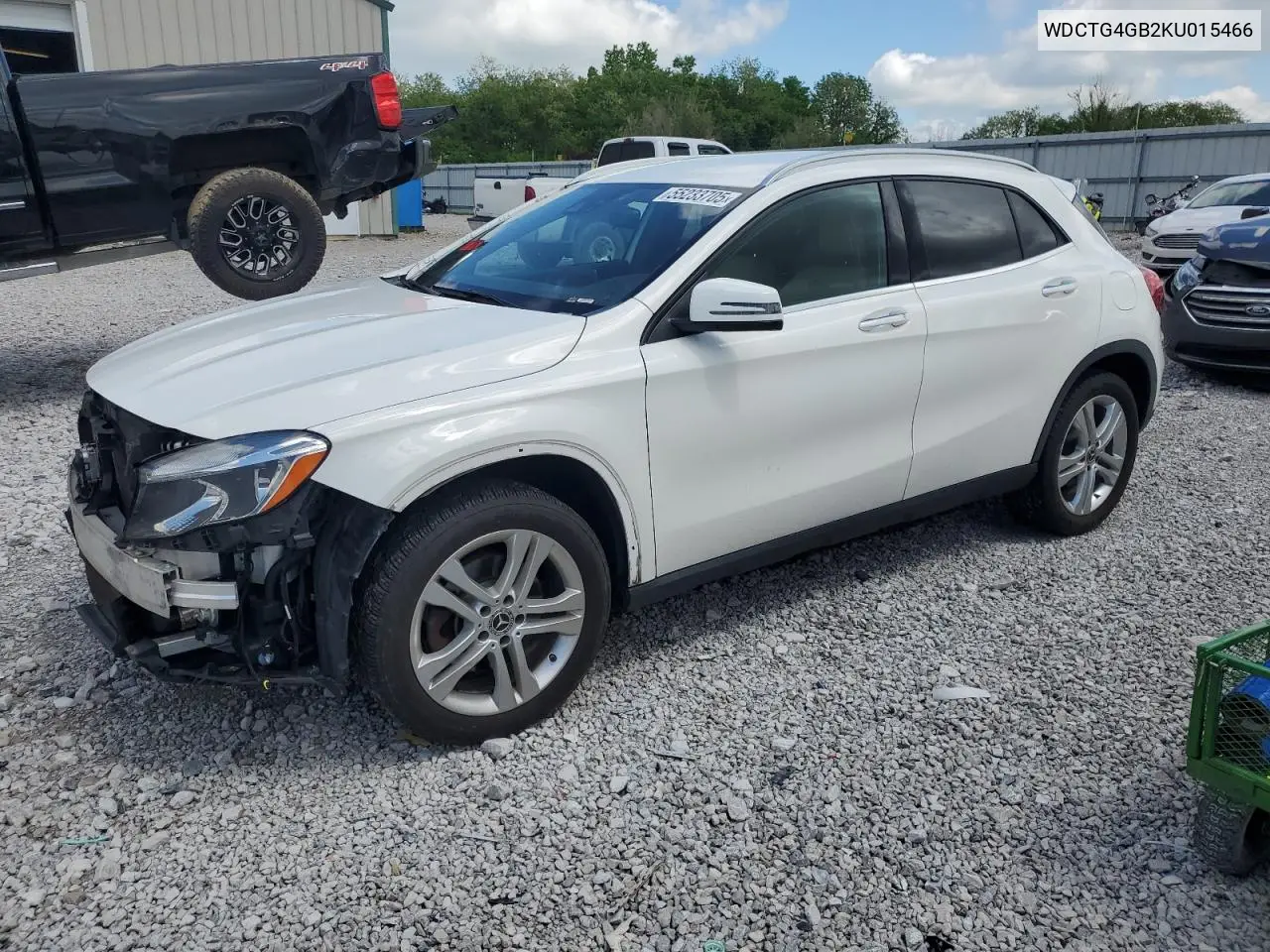 2019 Mercedes-Benz Gla 250 4Matic VIN: WDCTG4GB2KU015466 Lot: 55233705