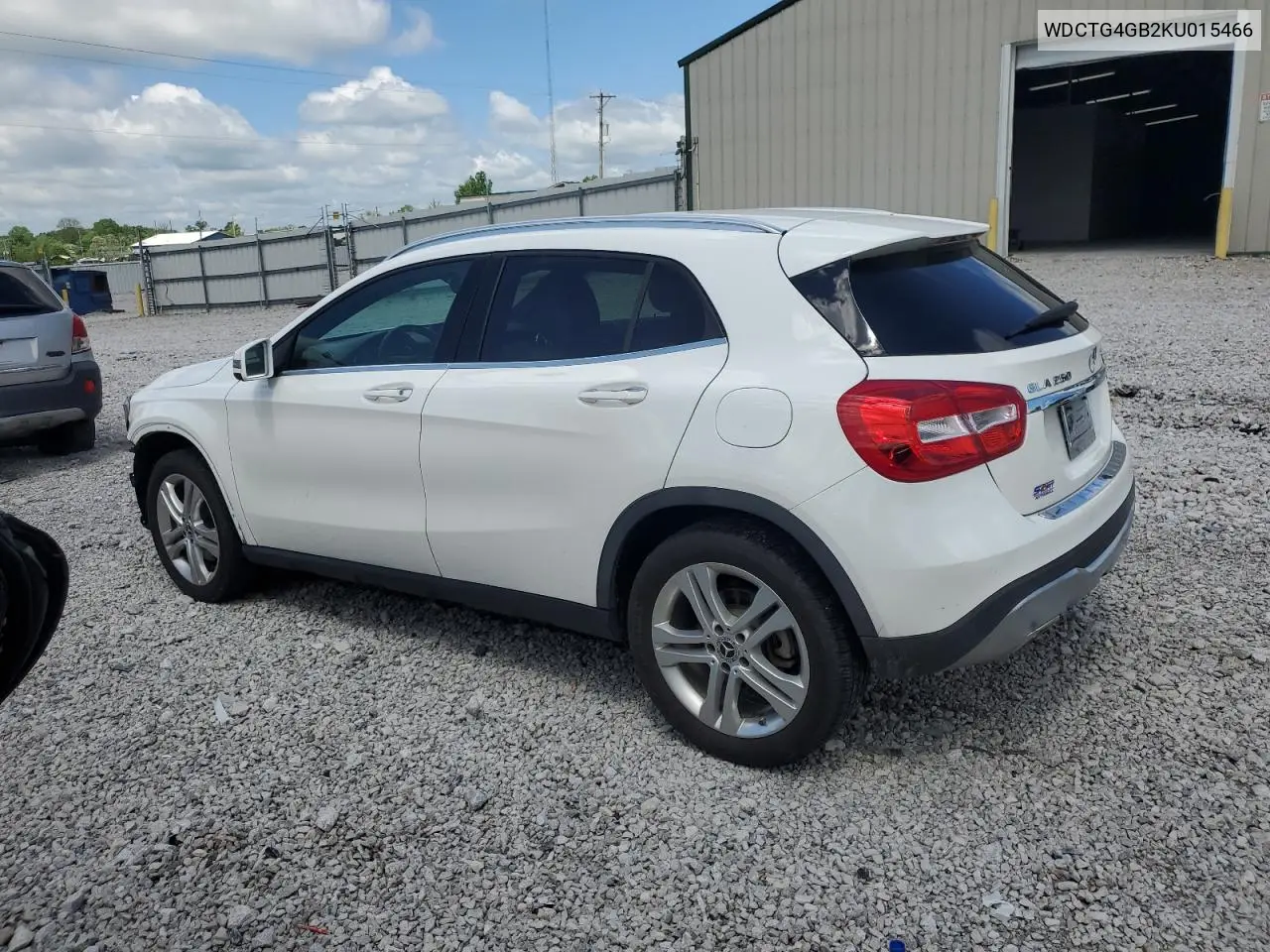 2019 Mercedes-Benz Gla 250 4Matic VIN: WDCTG4GB2KU015466 Lot: 55233705