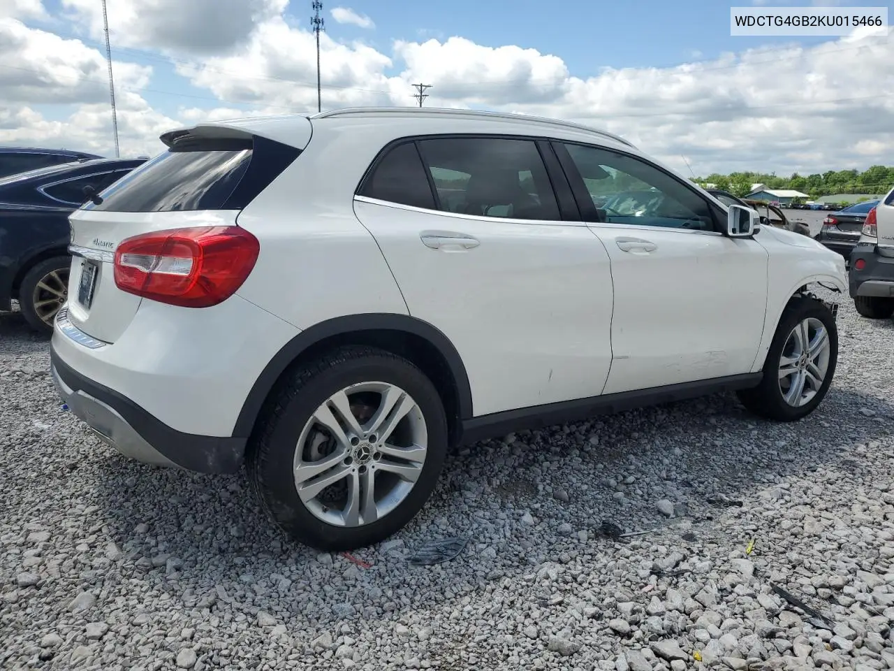 2019 Mercedes-Benz Gla 250 4Matic VIN: WDCTG4GB2KU015466 Lot: 55233705