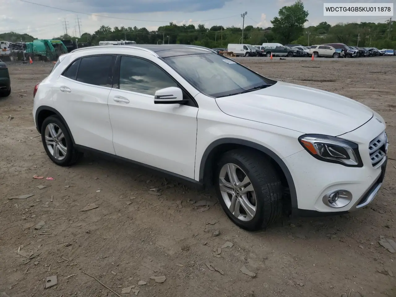 2019 Mercedes-Benz Gla 250 4Matic VIN: WDCTG4GB5KU011878 Lot: 56302735