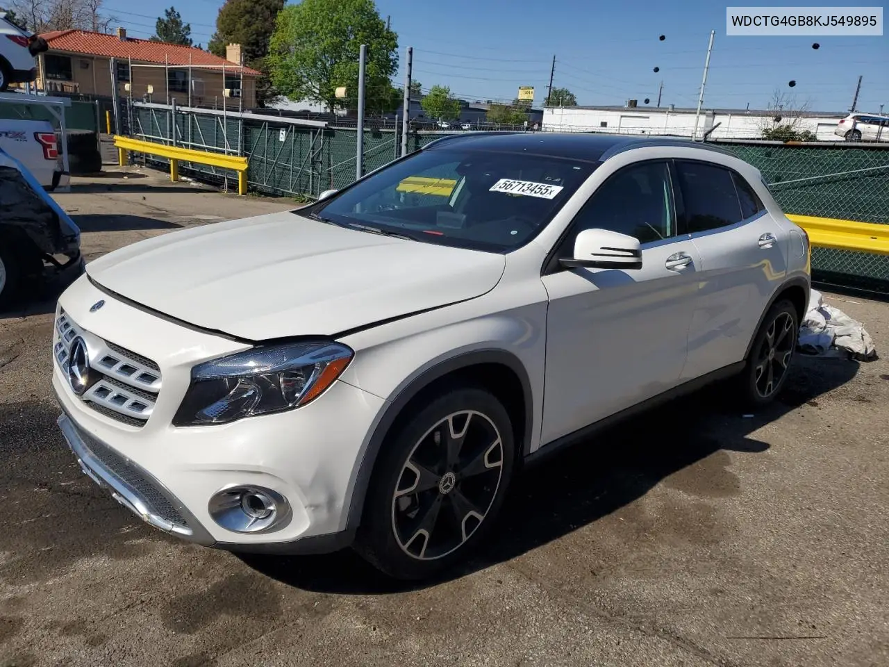 2019 Mercedes-Benz Gla 250 4Matic VIN: WDCTG4GB8KJ549895 Lot: 56713455