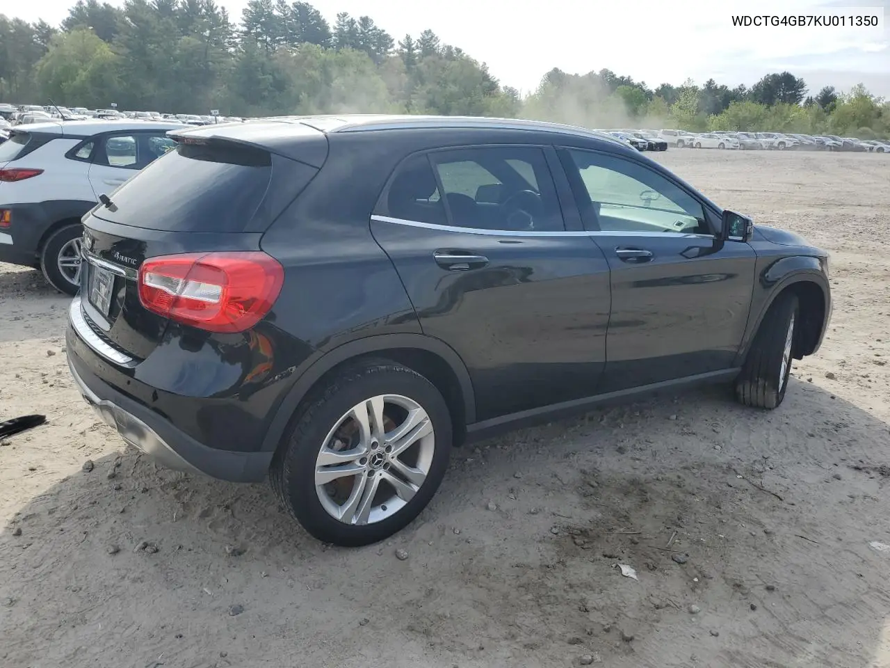 2019 Mercedes-Benz Gla 250 4Matic VIN: WDCTG4GB7KU011350 Lot: 56750495
