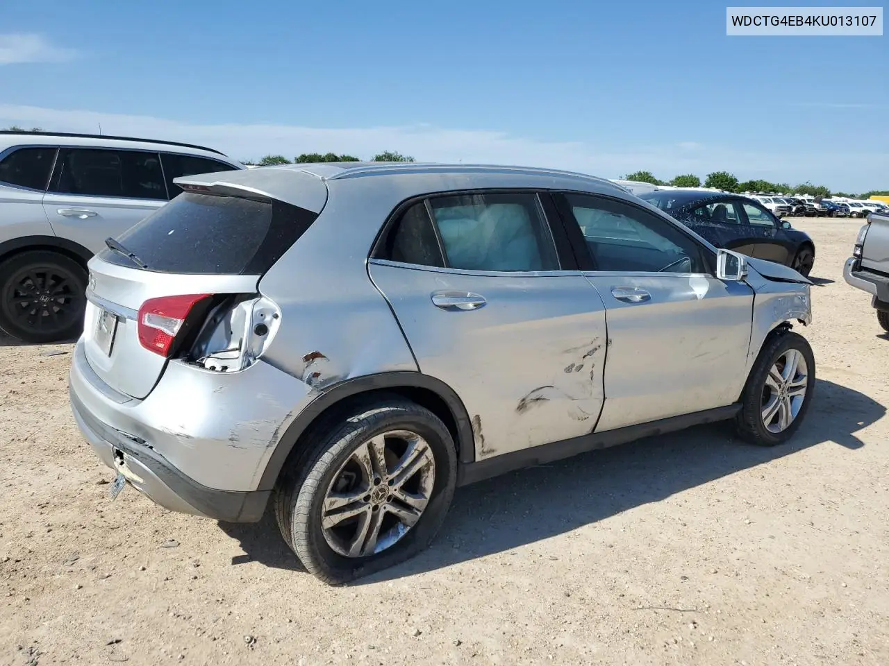 2019 Mercedes-Benz Gla 250 VIN: WDCTG4EB4KU013107 Lot: 56933695