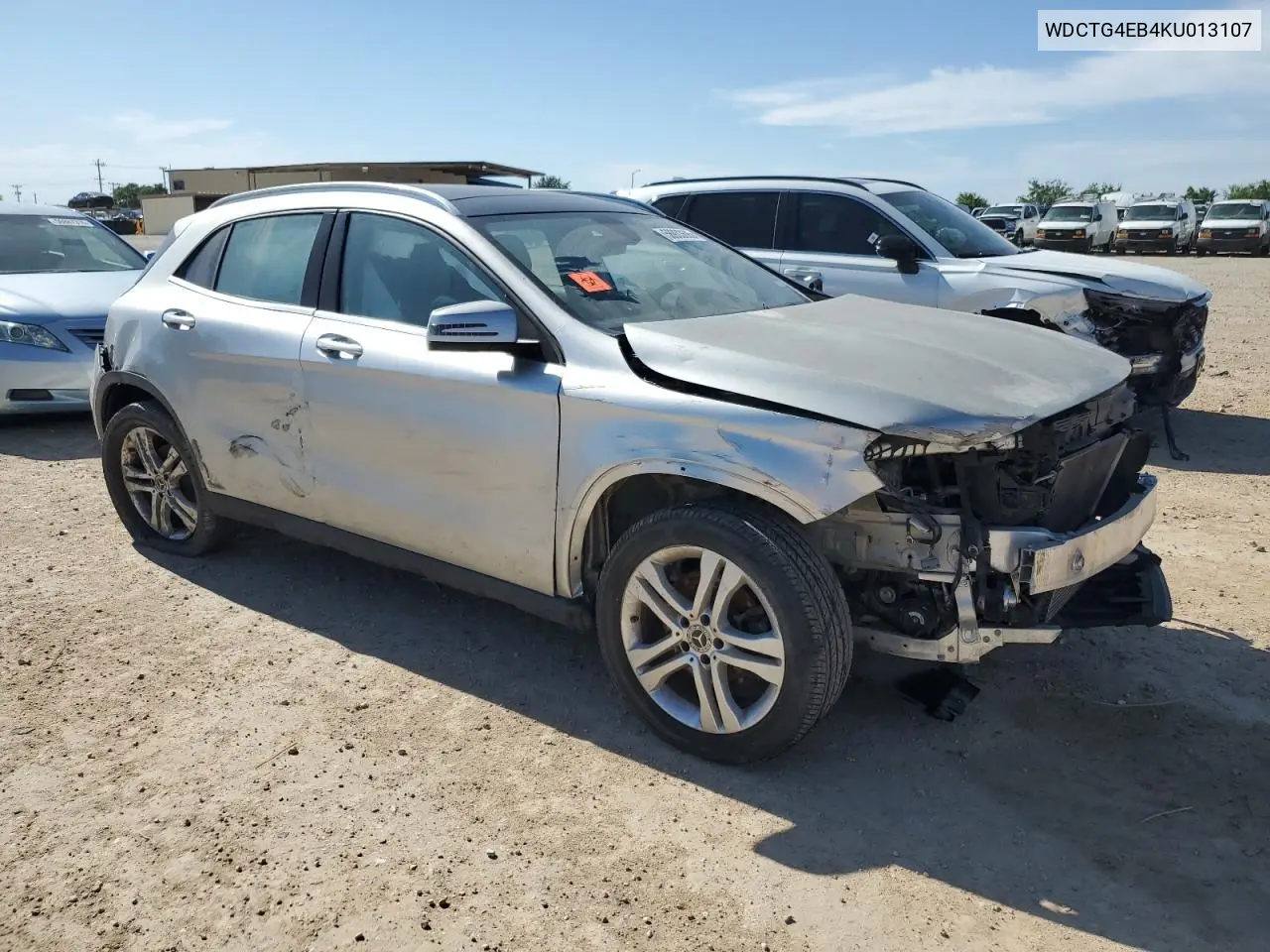 2019 Mercedes-Benz Gla 250 VIN: WDCTG4EB4KU013107 Lot: 56933695