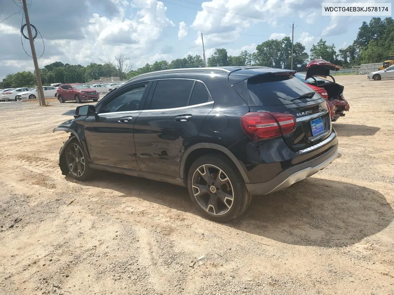 2019 Mercedes-Benz Gla 250 VIN: WDCTG4EB3KJ578174 Lot: 61336085