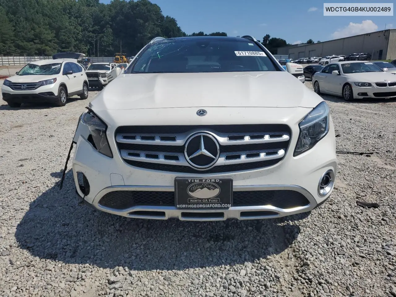 2019 Mercedes-Benz Gla 250 4Matic VIN: WDCTG4GB4KU002489 Lot: 61710885
