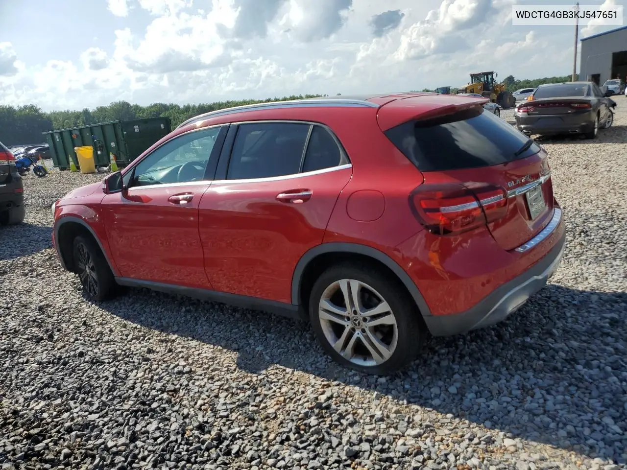2019 Mercedes-Benz Gla 250 4Matic VIN: WDCTG4GB3KJ547651 Lot: 64772555