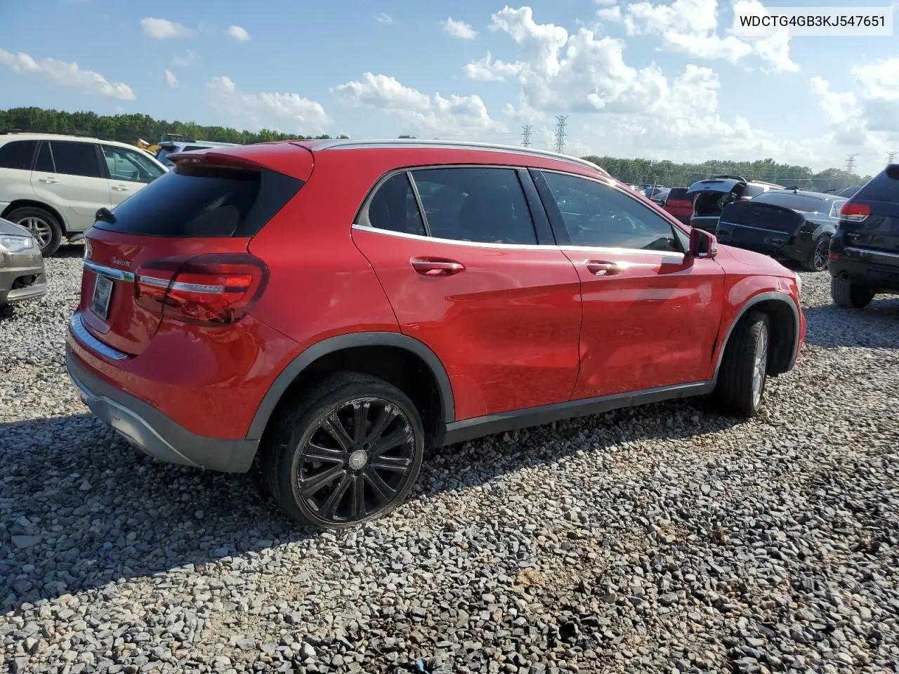 2019 Mercedes-Benz Gla 250 4Matic VIN: WDCTG4GB3KJ547651 Lot: 64772555