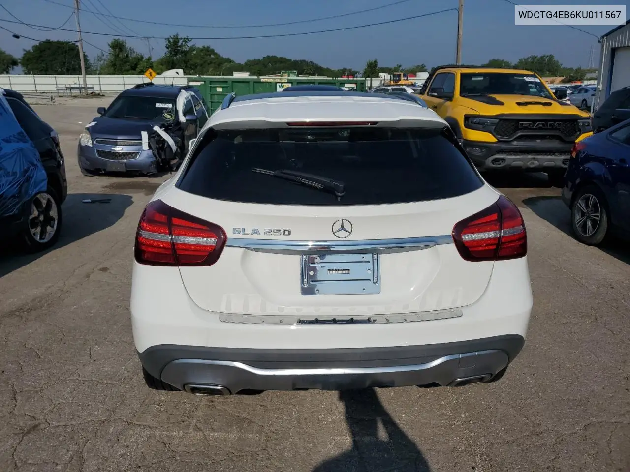 2019 Mercedes-Benz Gla 250 VIN: WDCTG4EB6KU011567 Lot: 65589825