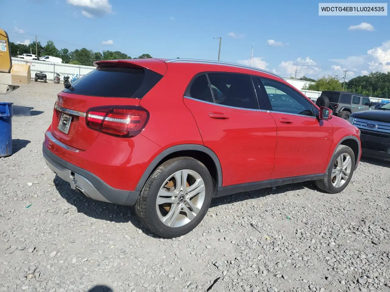 2020 Mercedes-Benz Gla 250 VIN: WDCTG4EB1LU024535 Lot: 62946395