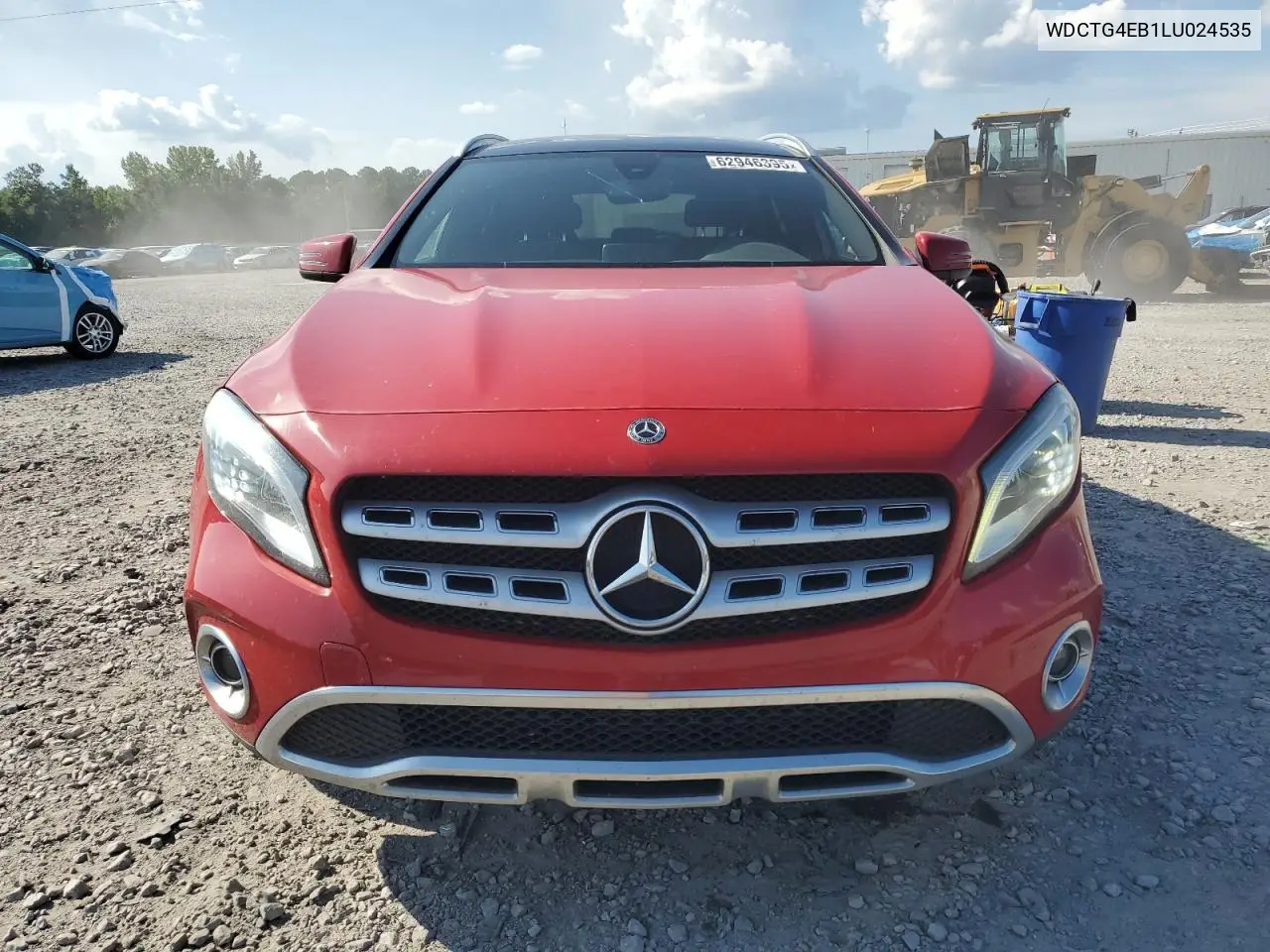 2020 Mercedes-Benz Gla 250 VIN: WDCTG4EB1LU024535 Lot: 62946395