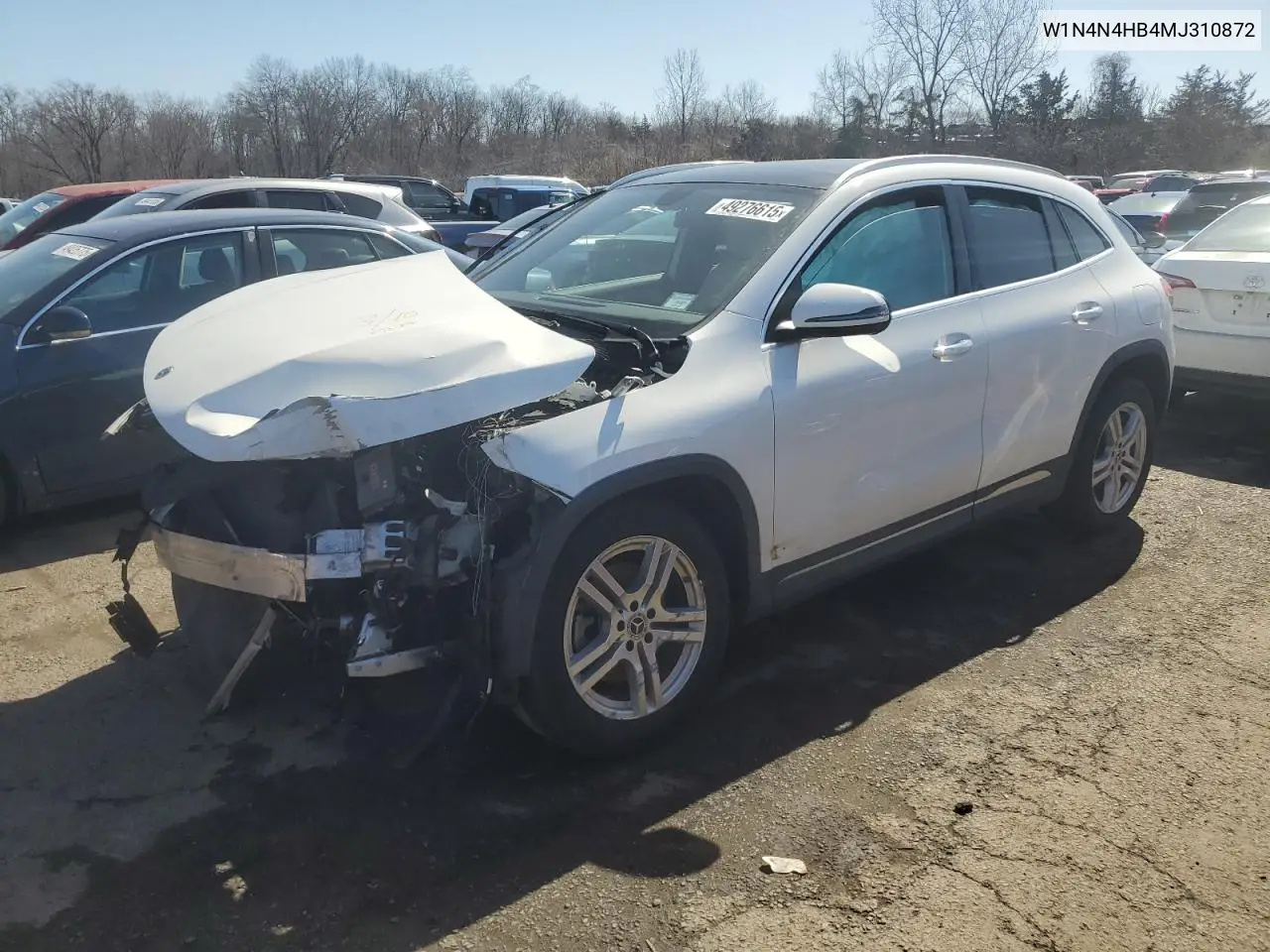 2021 Mercedes-Benz Gla 250 4Matic VIN: W1N4N4HB4MJ310872 Lot: 49276615