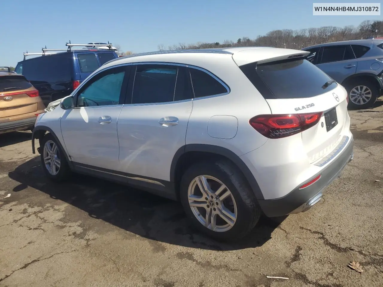 2021 Mercedes-Benz Gla 250 4Matic VIN: W1N4N4HB4MJ310872 Lot: 49276615