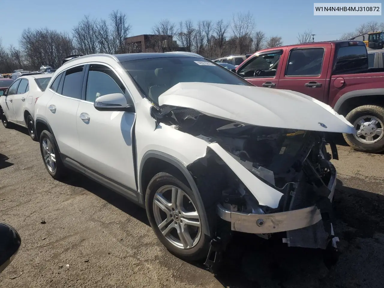 2021 Mercedes-Benz Gla 250 4Matic VIN: W1N4N4HB4MJ310872 Lot: 49276615