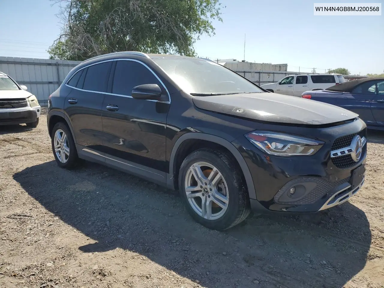 2021 Mercedes-Benz Gla 250 VIN: W1N4N4GB8MJ200568 Lot: 52301345