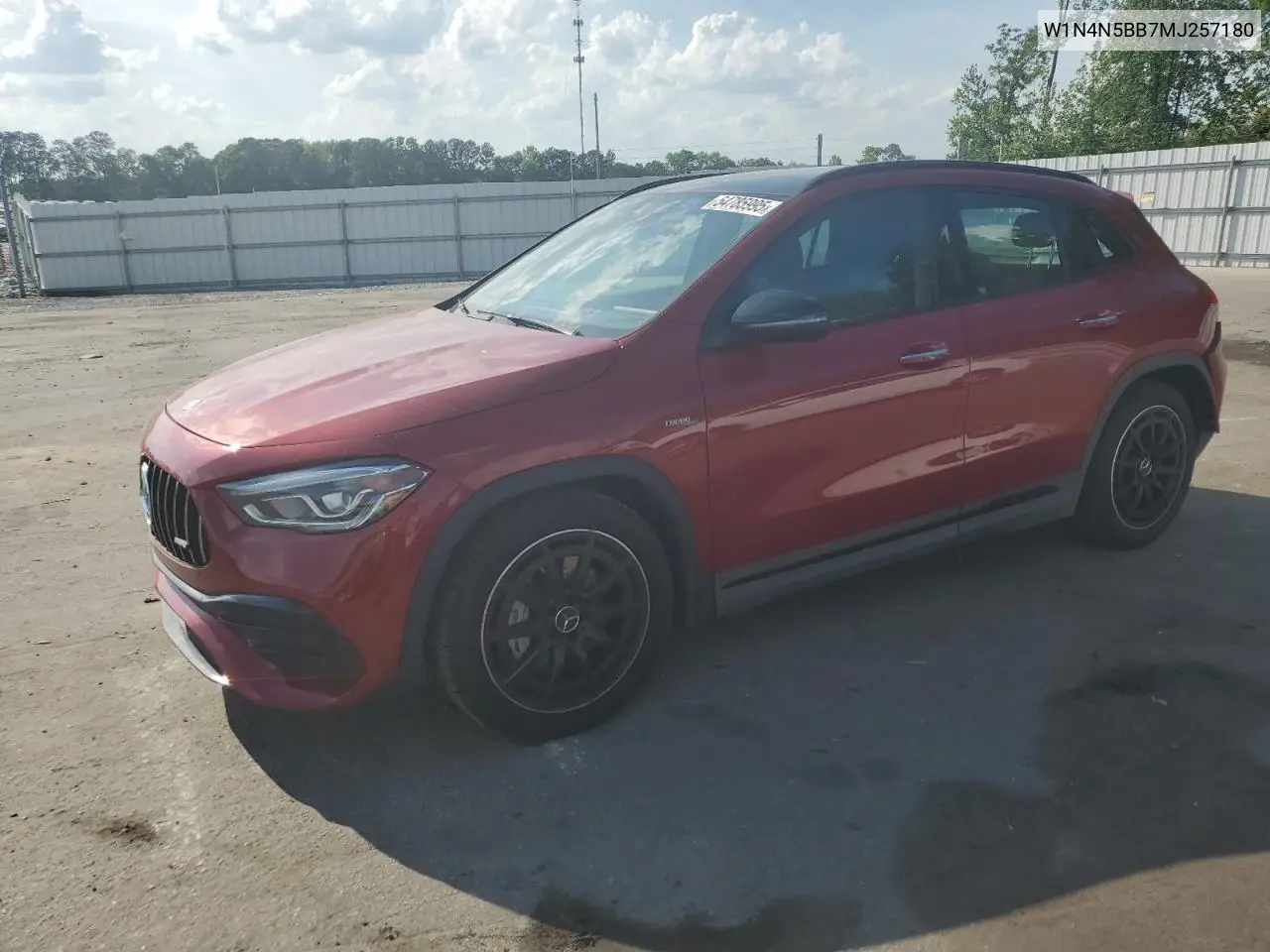 2021 Mercedes-Benz Gla 35 Amg VIN: W1N4N5BB7MJ257180 Lot: 54785995