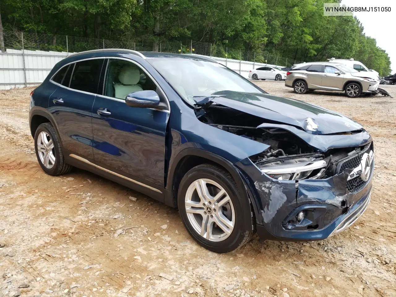 2021 Mercedes-Benz Gla 250 VIN: W1N4N4GB8MJ151050 Lot: 55230255