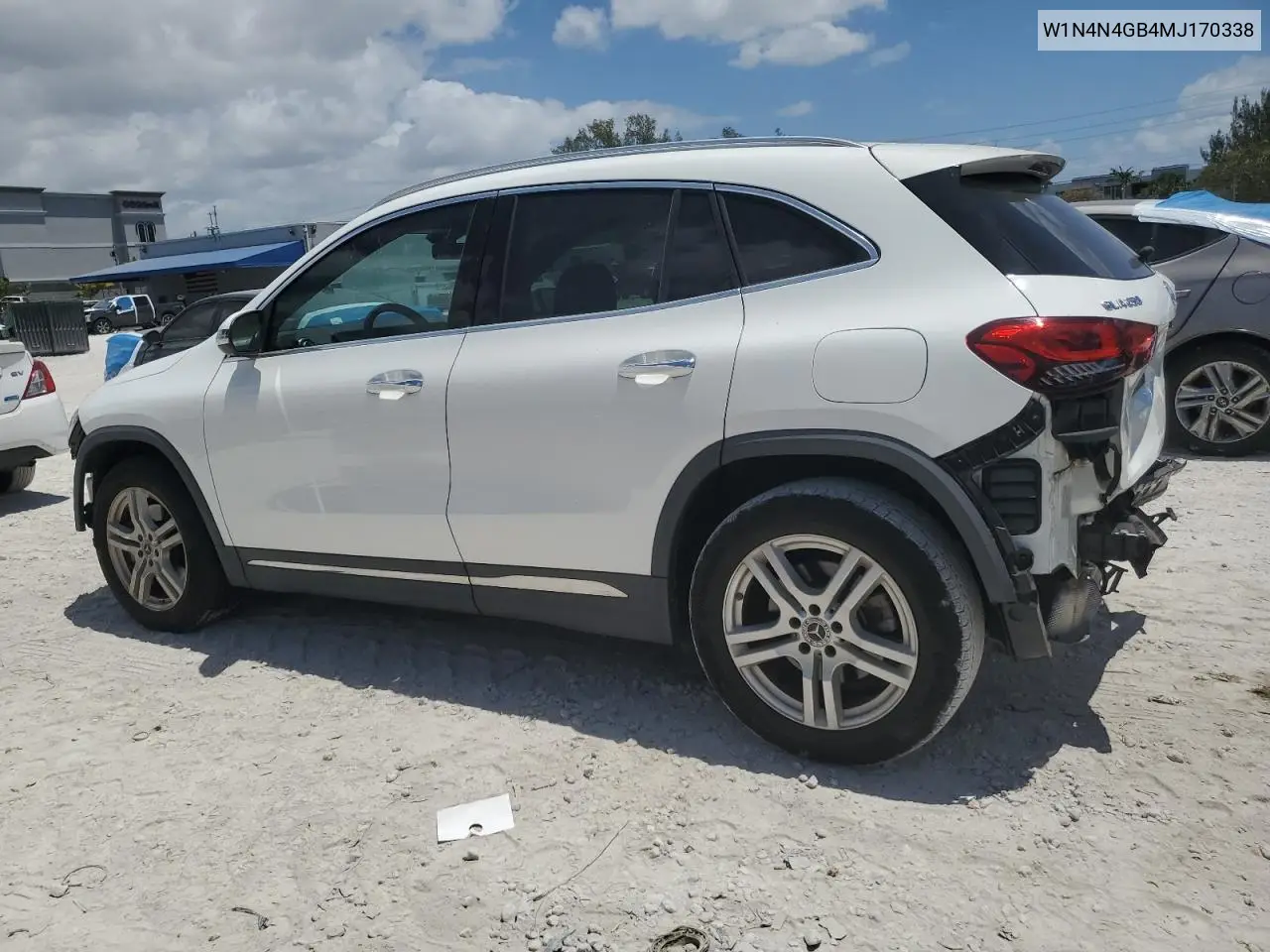 2021 Mercedes-Benz Gla 250 VIN: W1N4N4GB4MJ170338 Lot: 55278695